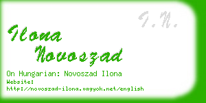 ilona novoszad business card